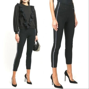 Spanx Perfect Pant in Ankle Piped Skinny Black Size Medium